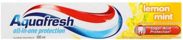 Aquafresh All-in-One Protection Lemon Mint Toothpaste 100 ml, Pack of 1
