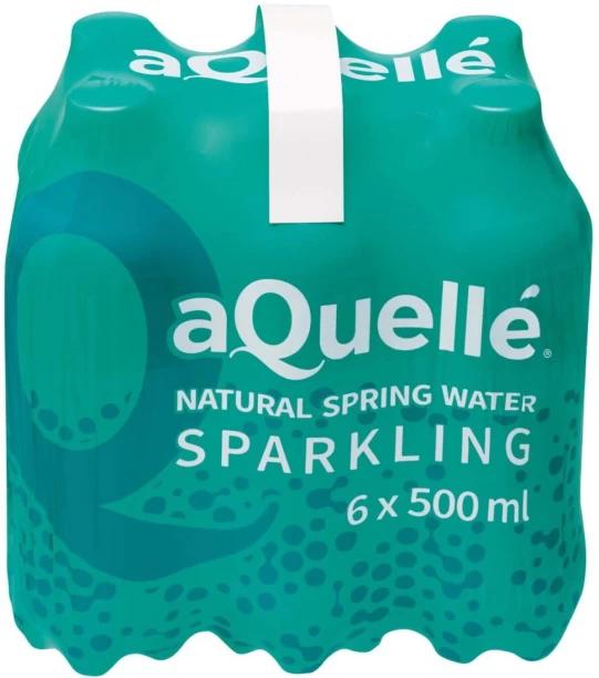 aQuelle Natural Spring Sparkling Mineral Water 6 x 500 ml (6x500 ml)