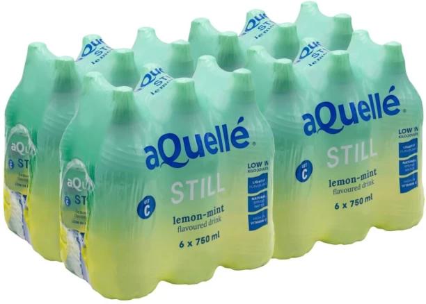 aQuelle Lemon-Mint Drink Flavoured Water 24 x 750 ml (24x750 ml)