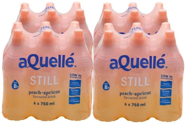 aQuelle Peach-Apricot Drink Flavoured Water 24 x 750 ml (24x750 ml)