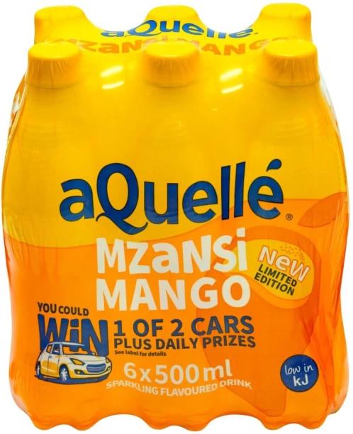 aQuelle Sparkling Mango Flavoured Water 6 x 500 ml (6x500 ml)